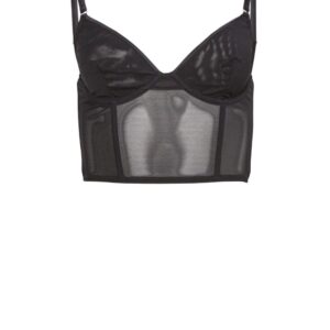 Fleur Du Mal Mesh Bustier semi-sheer bra