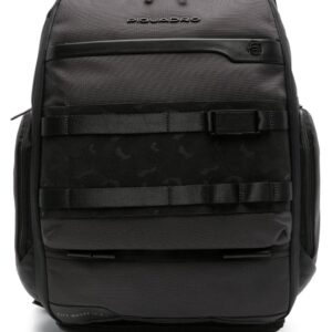 PIQUADRO logo-plaque panelled backpack