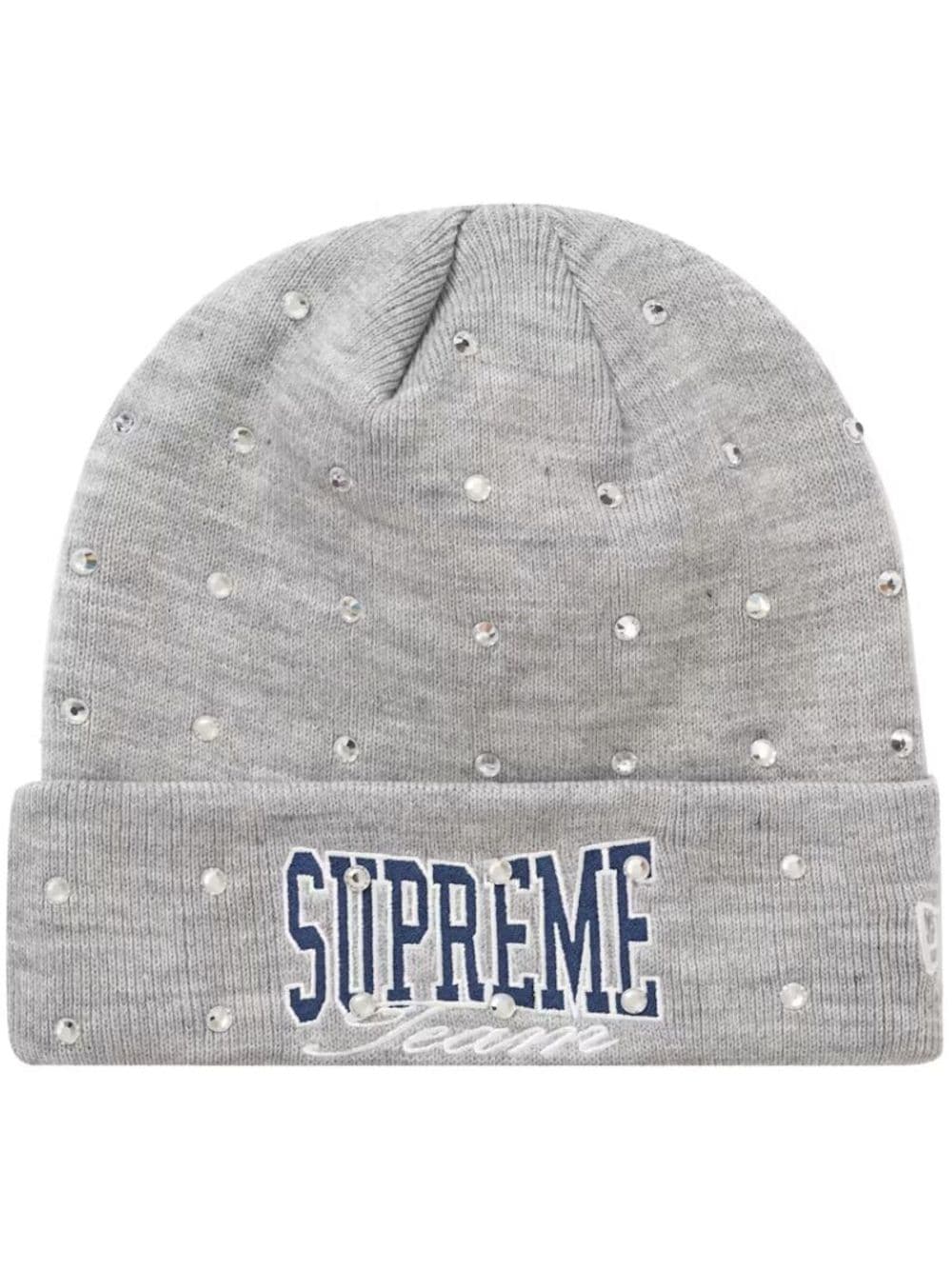 Supreme x New Era Rhinestone cotton beanie