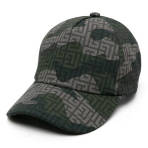 Balmain PB-monogram camouflage-print cap