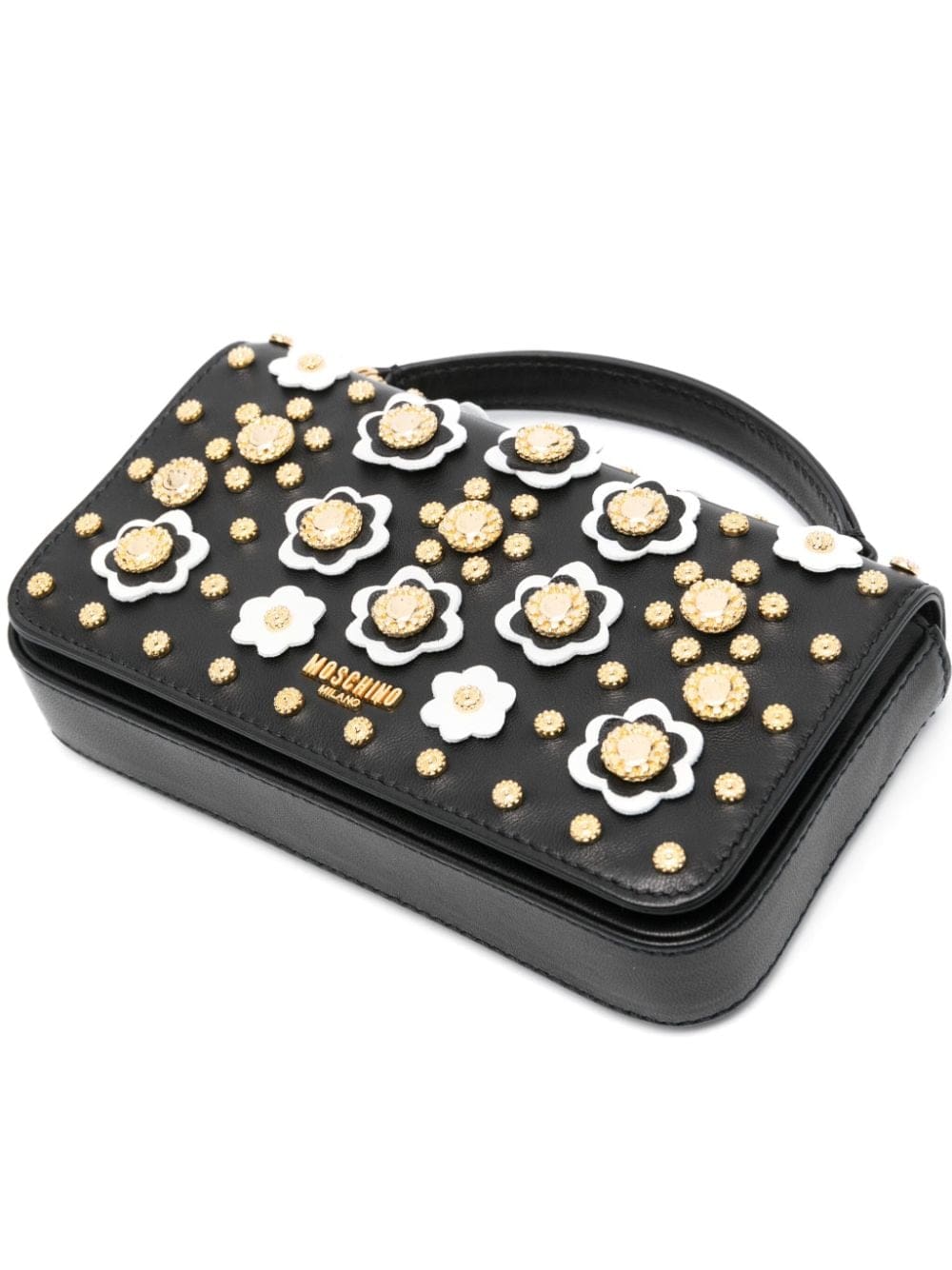 Moschino floral-appliqué mini bag - Image 4