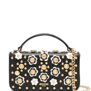 Moschino floral-appliqué mini bag