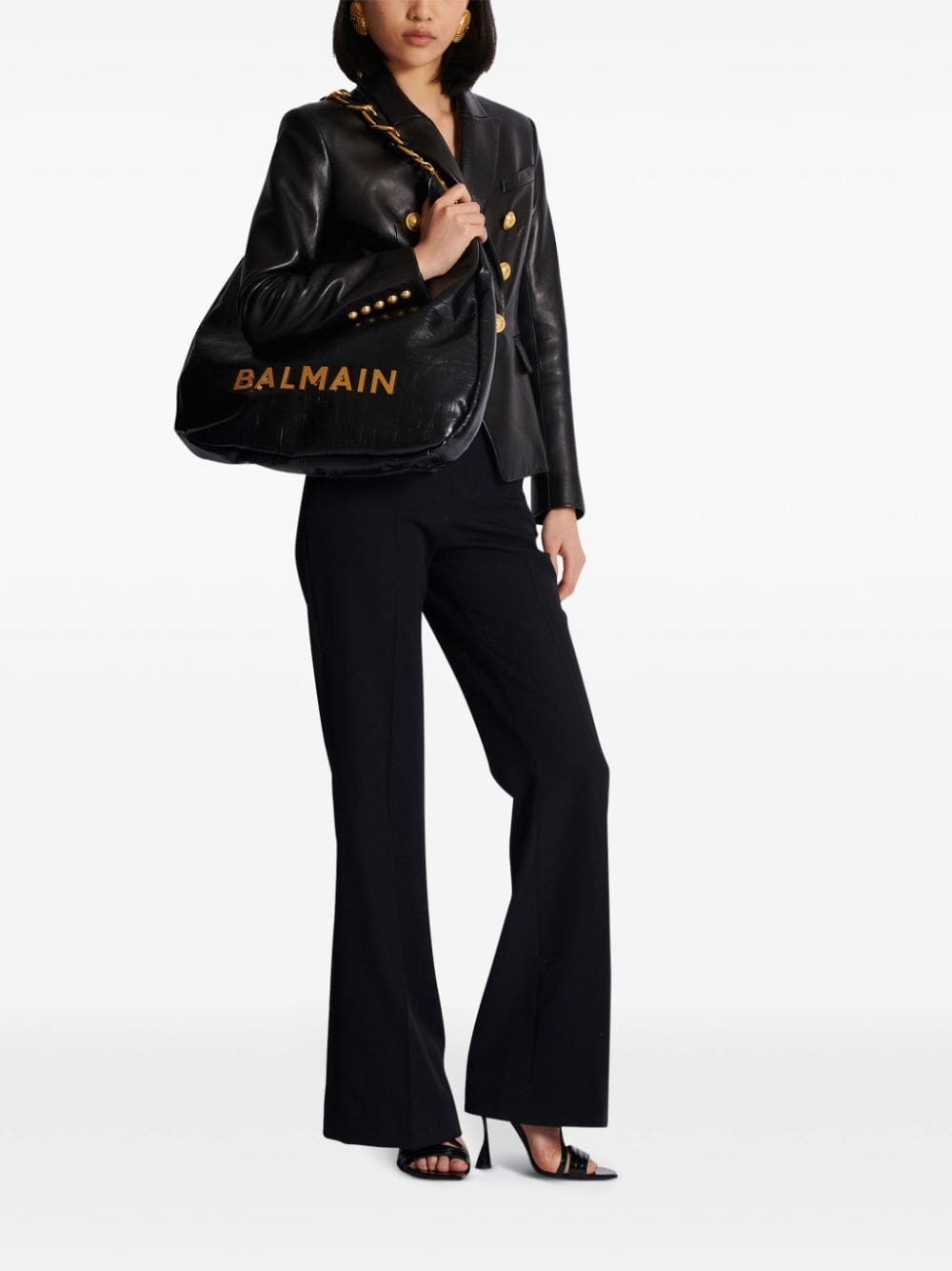 Balmain 1945 leather shoulder bag - Image 2