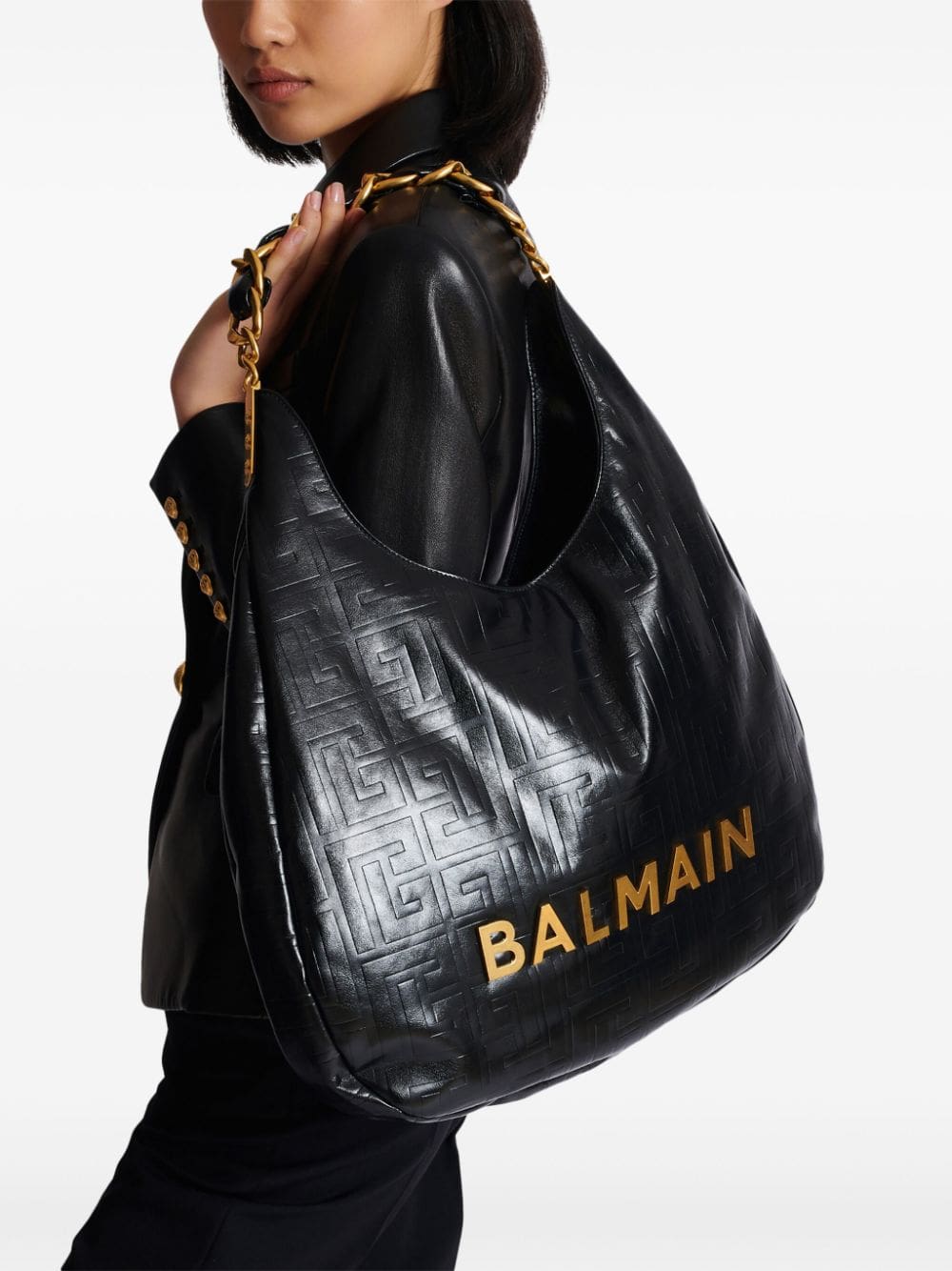 Balmain 1945 leather shoulder bag - Image 3