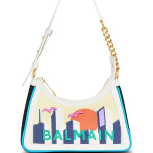 Balmain B-Army Postcard-print shoulder bag