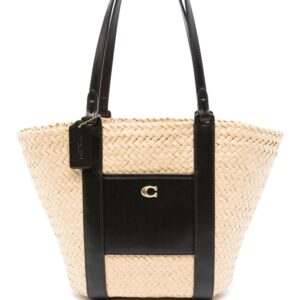 Coach logo-charm tote bag