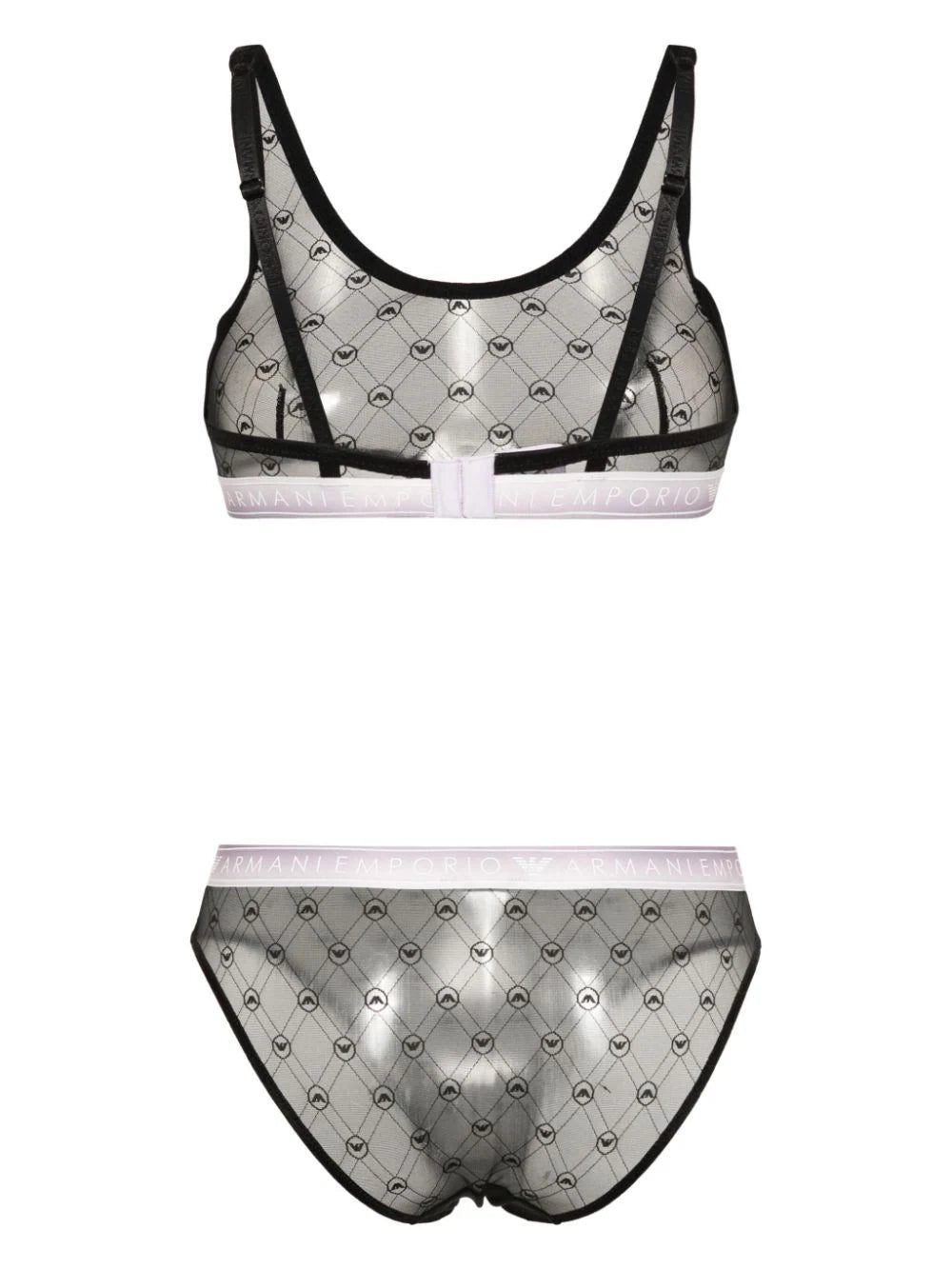 Emporio Armani logo-print bra set - Image 2