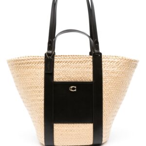 Coach logo-charm tote bag