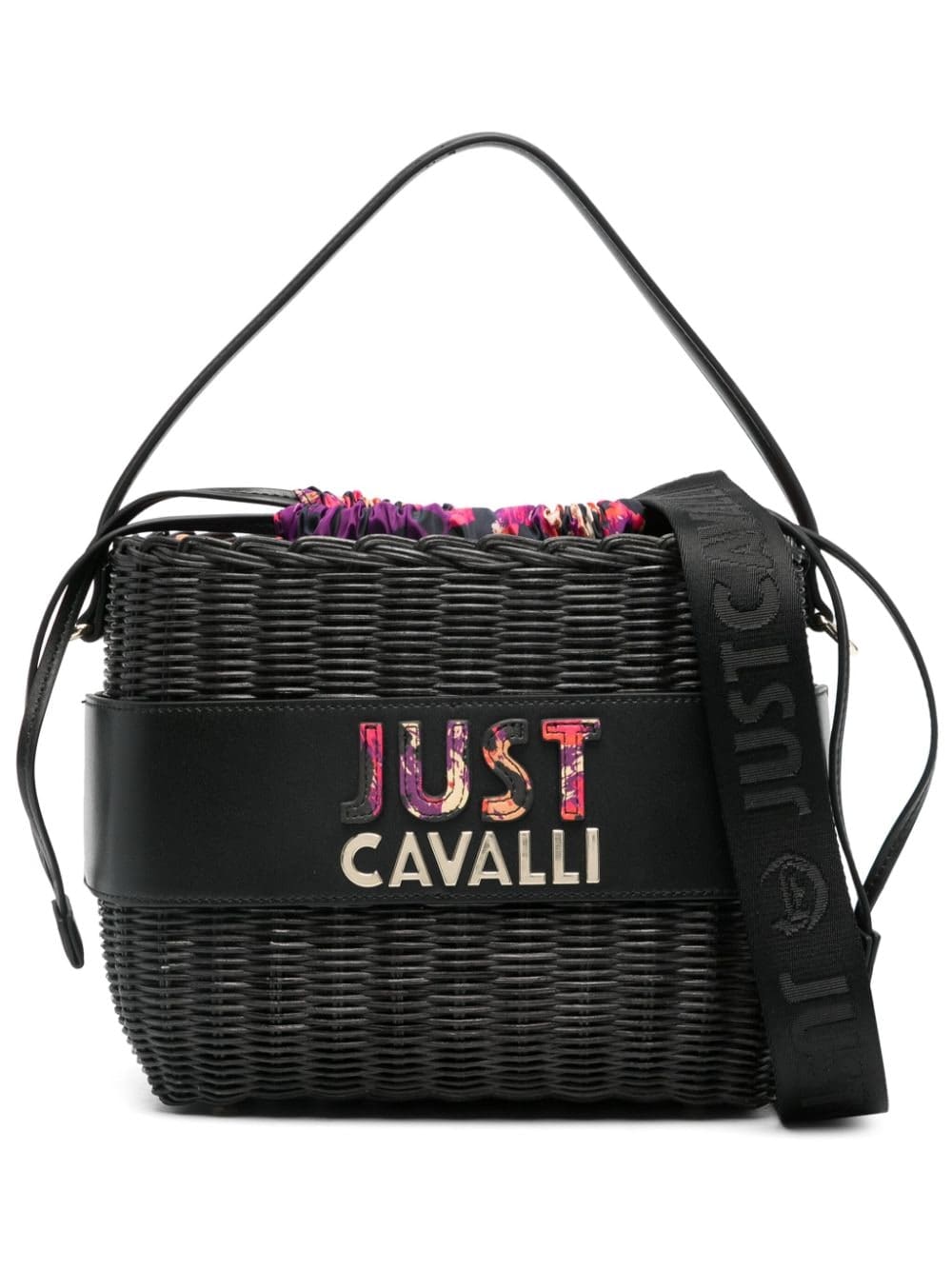 Just Cavalli logo-embossed tote bag