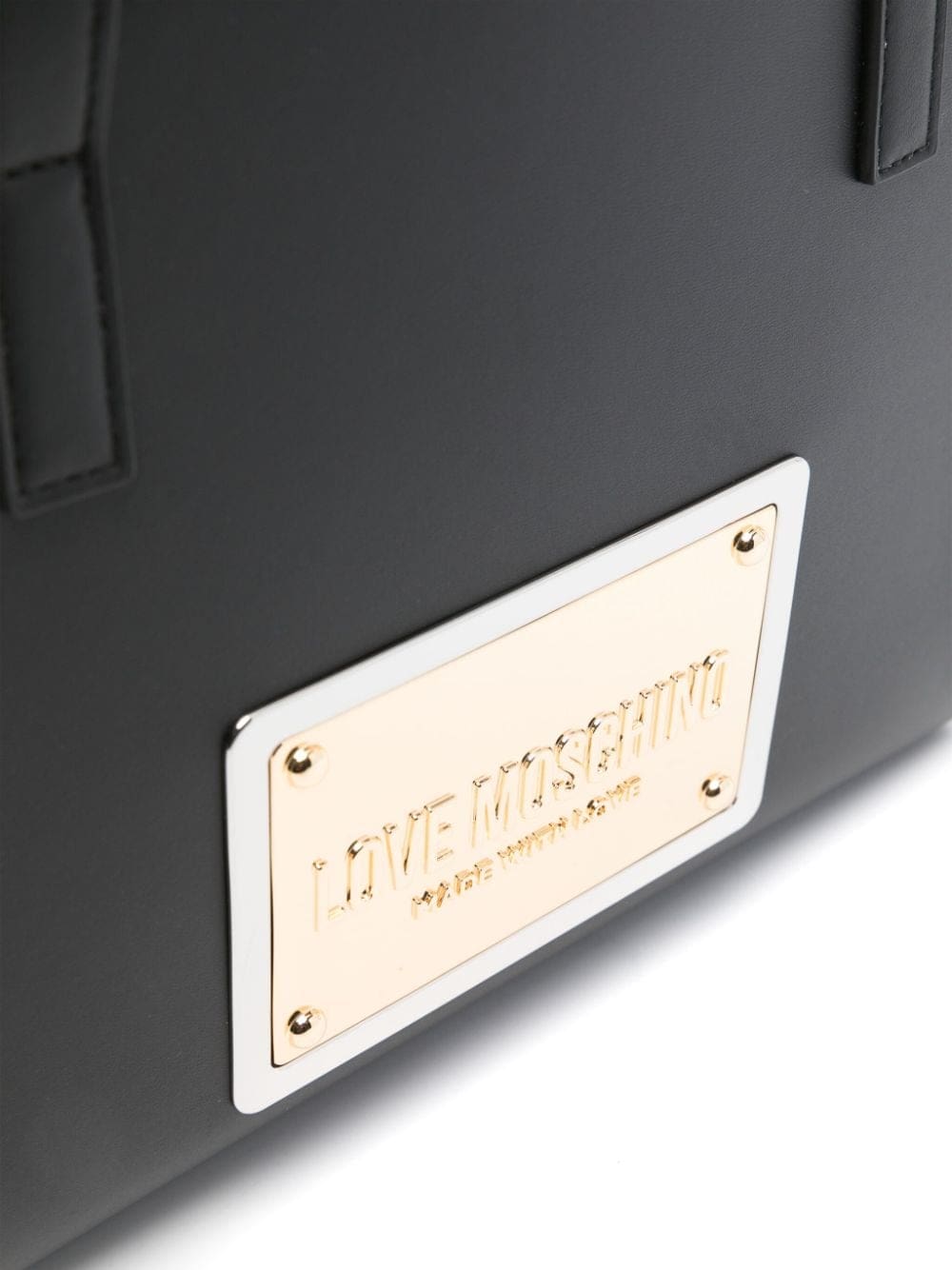 Love Moschino logo-plaque tote bag - Image 4