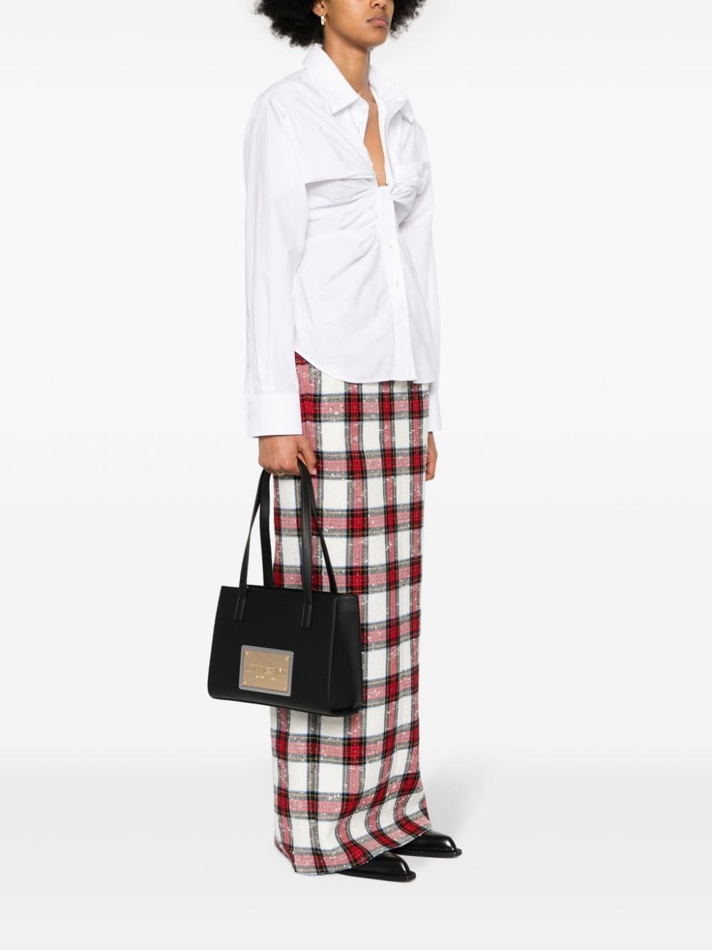 Love Moschino logo-plaque tote bag - Image 2