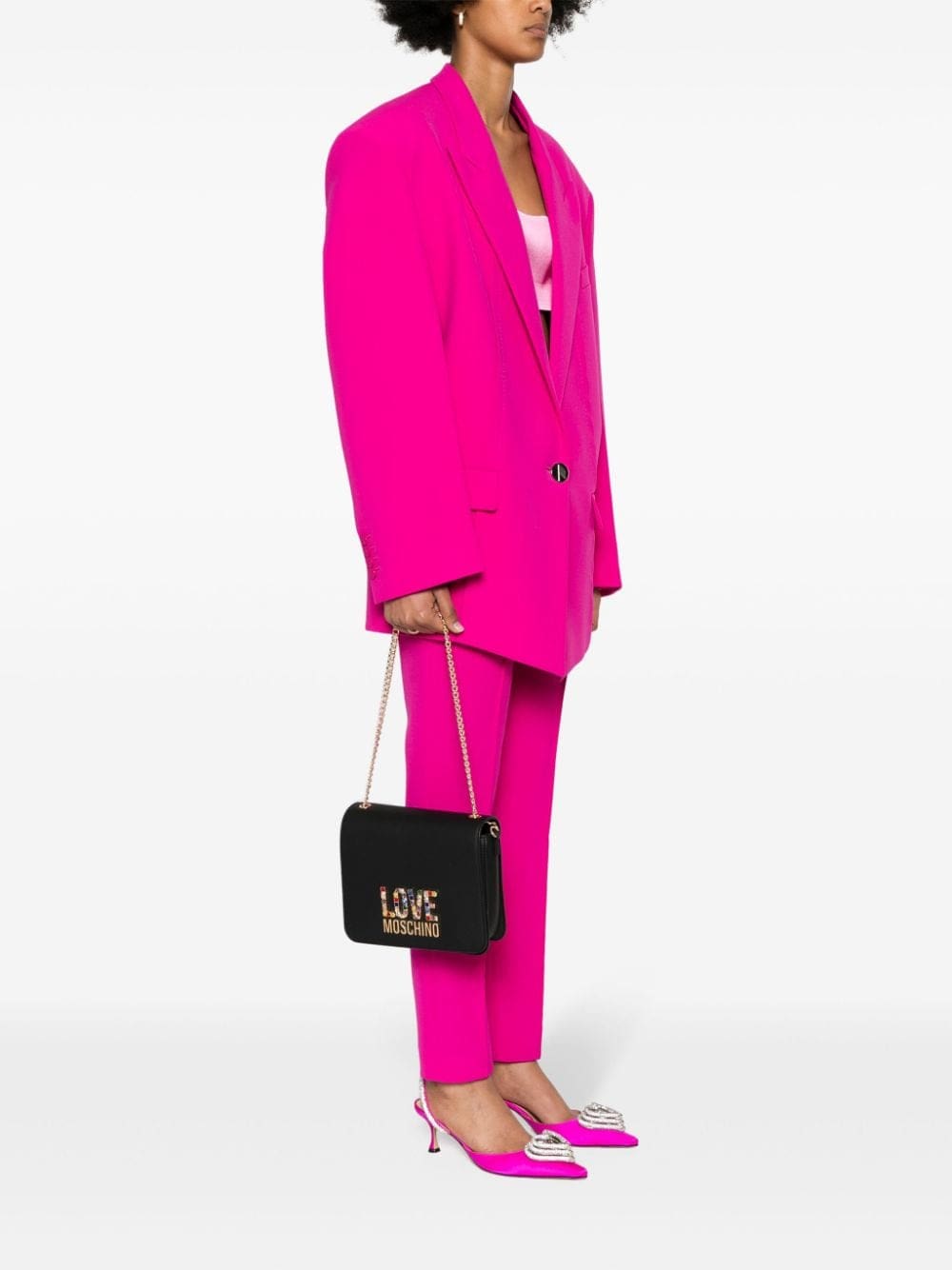 Love Moschino logo-lettering shoulder bag - Image 2