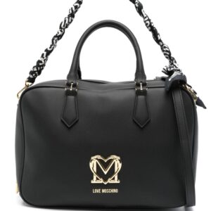 Love Moschino logo-plaque tote bag