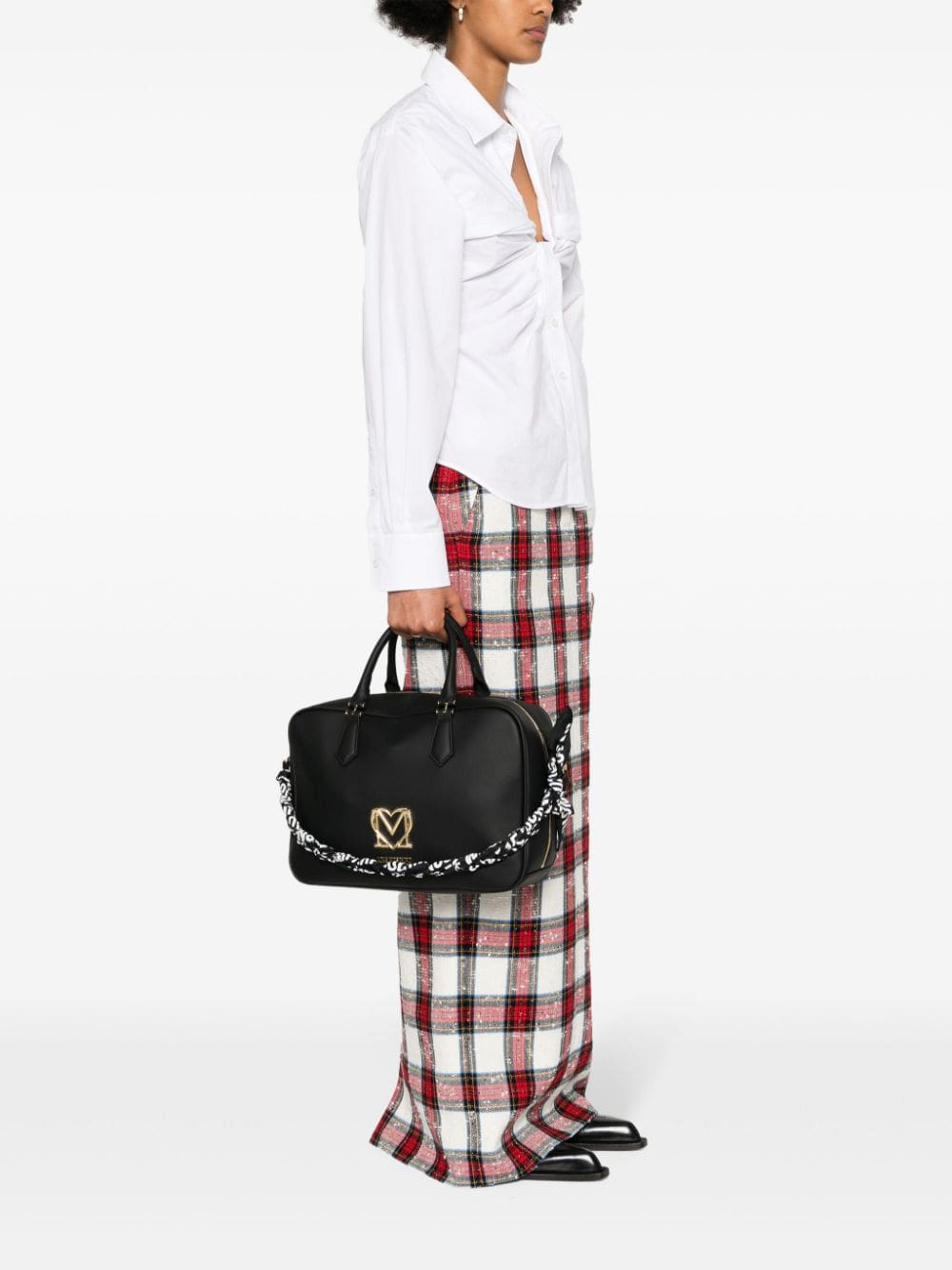 Love Moschino logo-plaque tote bag - Image 2