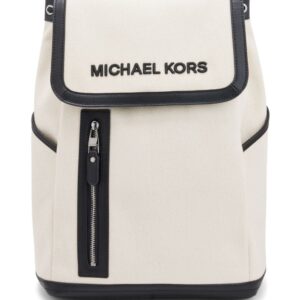 Michael Kors logo-embroidered cotton backpack