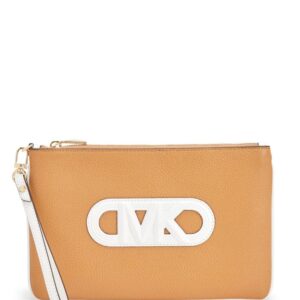 Michael Kors large Jet Set leather clutch bag