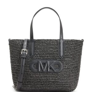 Michael Kors small Eliza straw tote bag