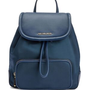 Michael Kors logo-plaque midnight blue backpack
