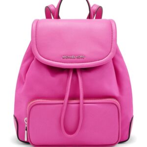 Michael Kors logo-plaque pink backpack