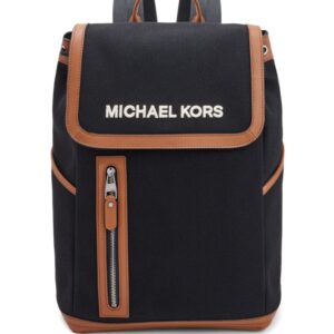 Michael Kors logo-embroidered cotton backpack