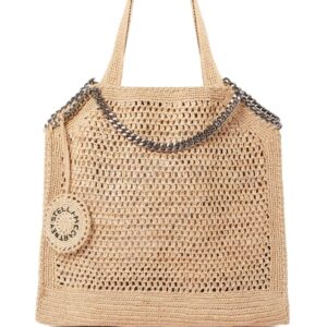 Stella McCartney small Falabella raffia tote bag