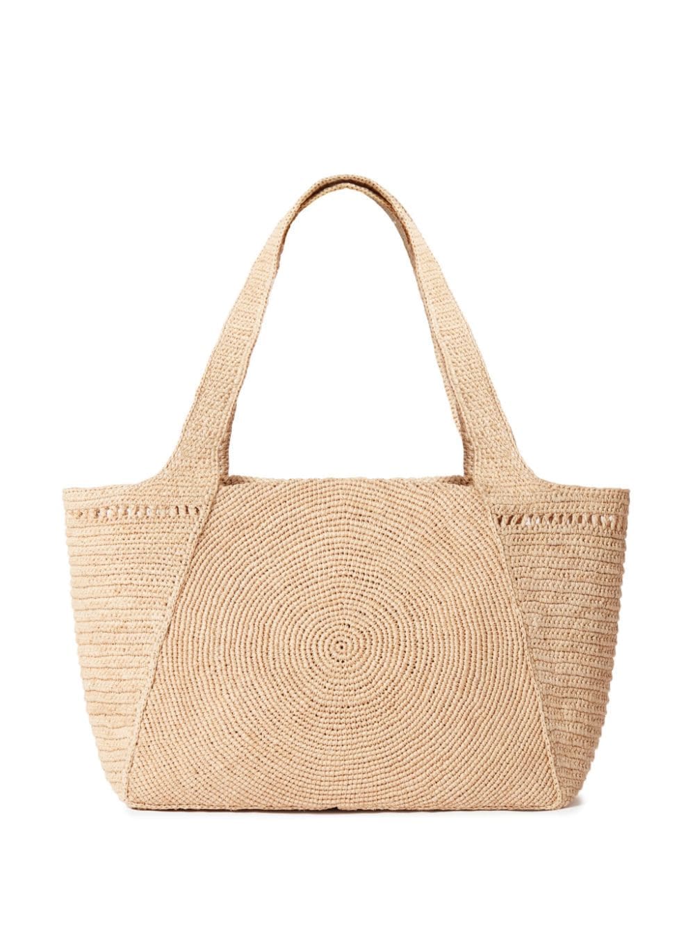 Stella McCartney embroidered-logo raffia tote bag - Image 4