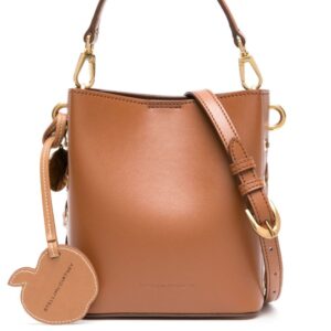 Stella McCartney logo-charm faux-leather bucket bag