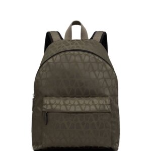Valentino Garavani Toile Iconographe leather-trim backpack