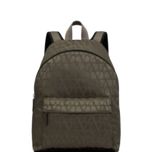 Valentino Garavani Toile Iconographe leather-trim backpack