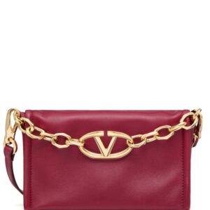 Valentino Garavani VLogo Chain leather clutch bag