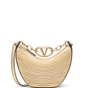 Valentino Garavani VLogo metallic leather shoulder bag