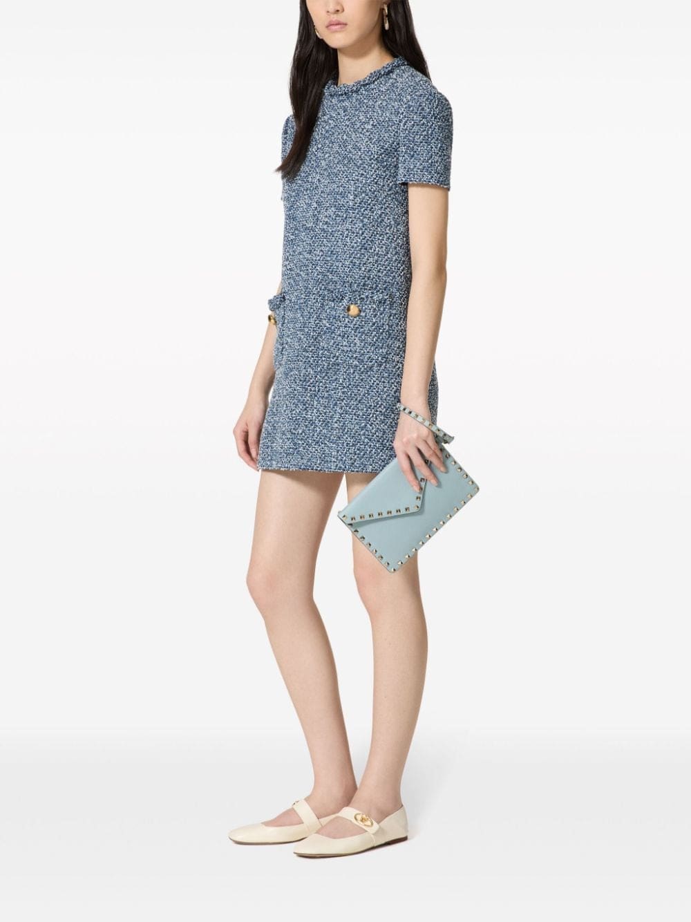 Valentino Garavani Rockstud leather clutch bag - Image 2