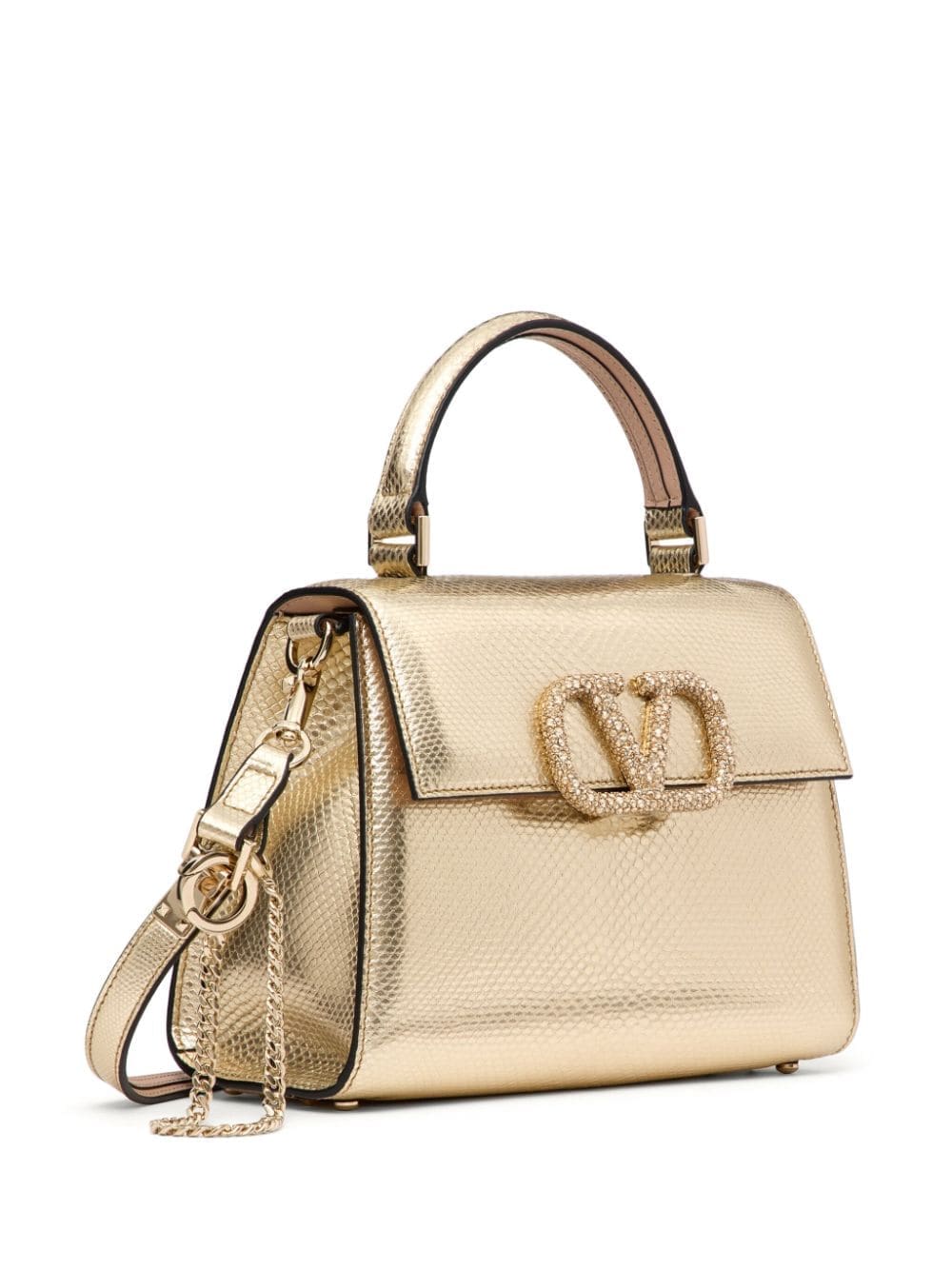 Valentino Garavani mini VSling metallic tote bag - Image 4