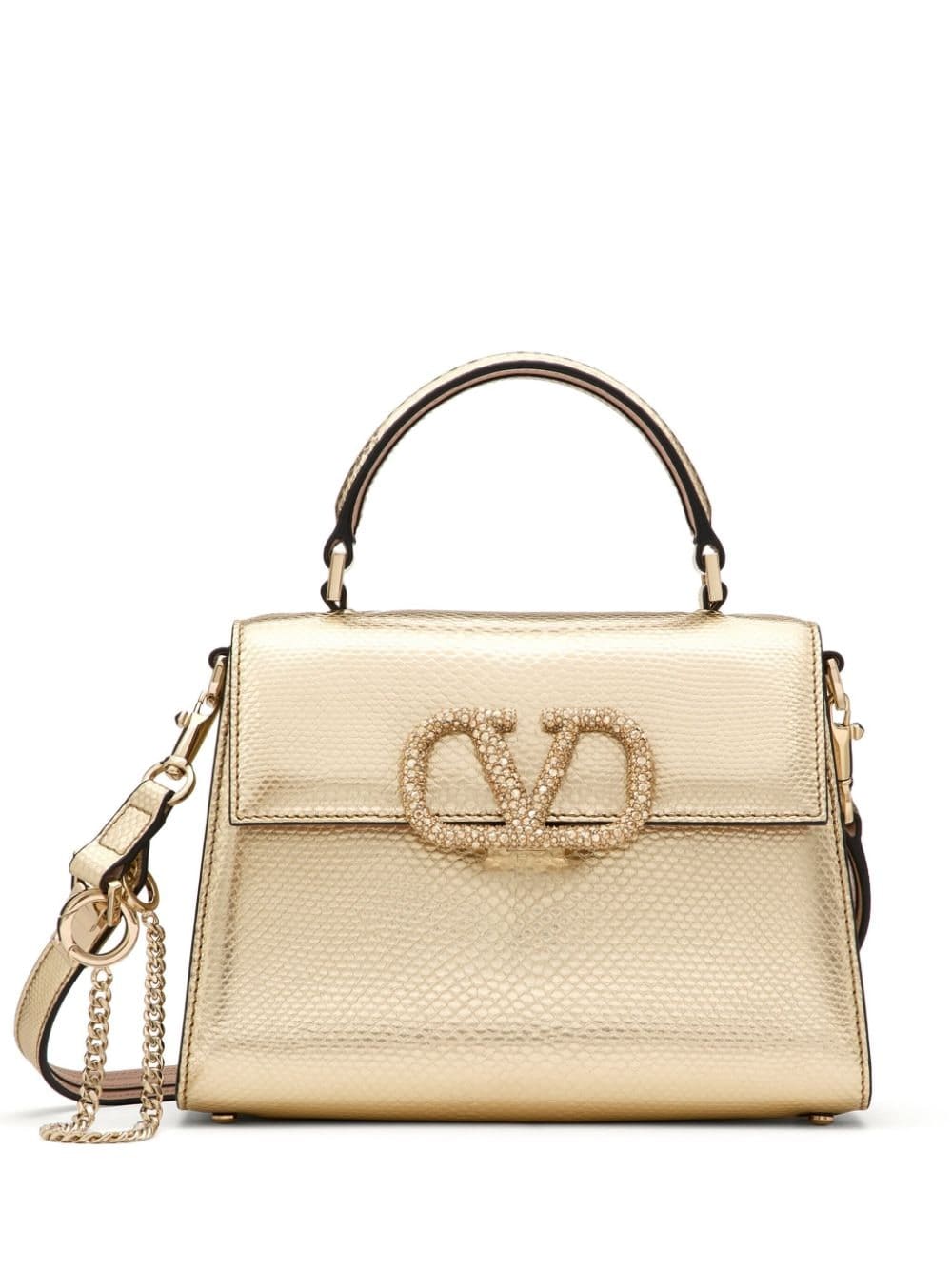 Valentino Garavani mini VSling metallic tote bag
