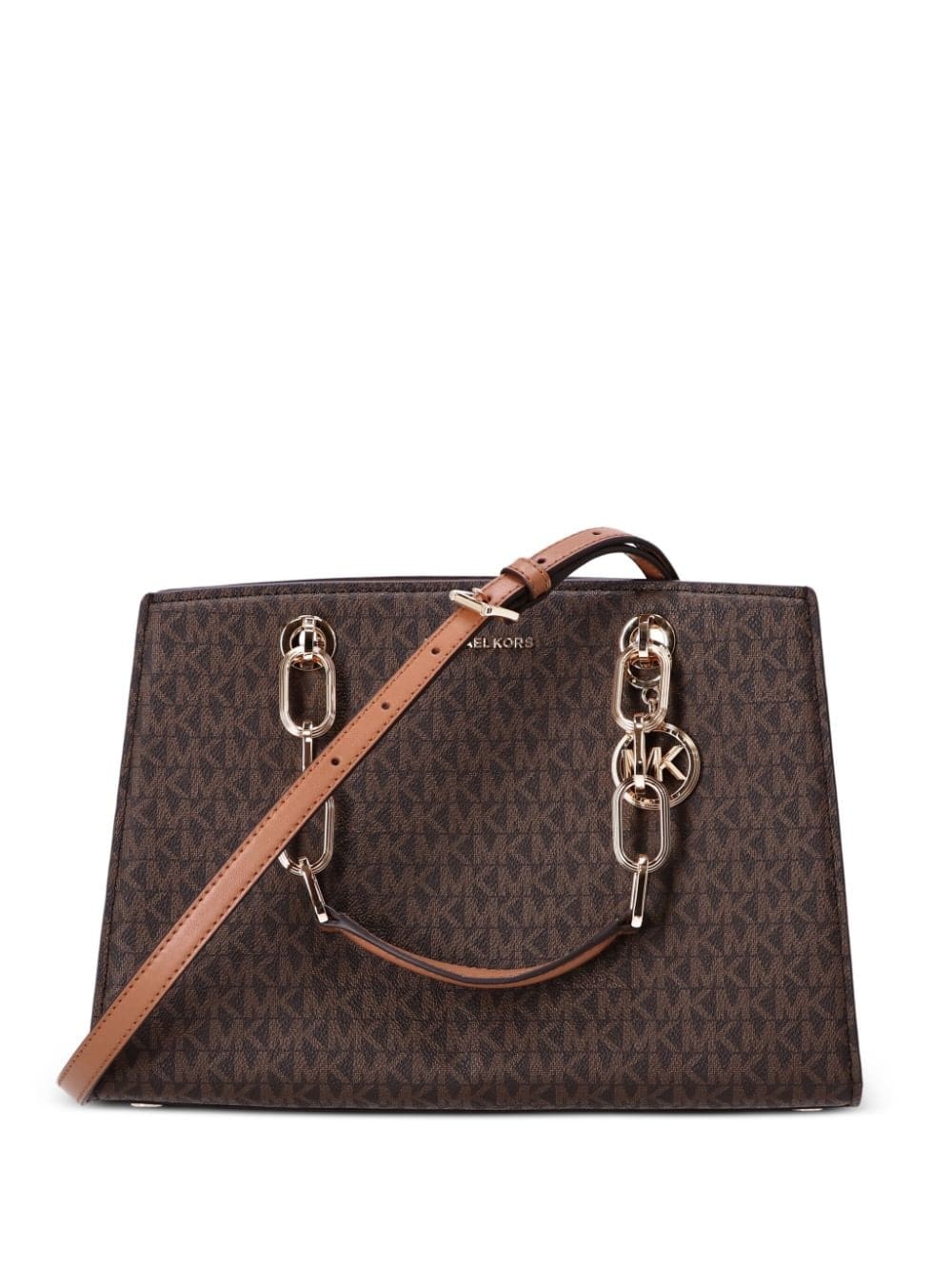 Michael Kors monogram pattern chain two-way tote bag