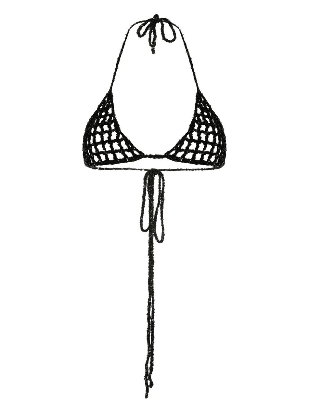 Roberto Collina sequinned crochet bralette - Image 2