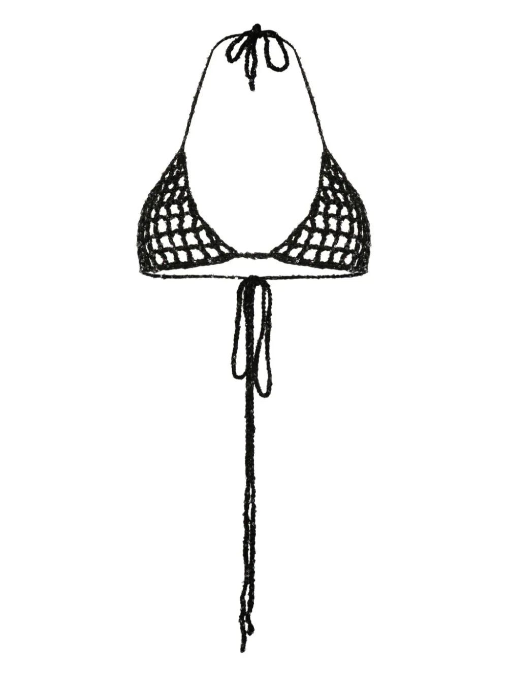 Roberto Collina sequinned crochet bralette