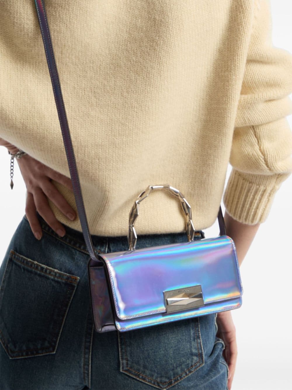 Jimmy Choo Diamond Chain iridescent-effect tote bag - Image 2