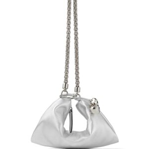Jimmy Choo Callie metallic leather clutch bag