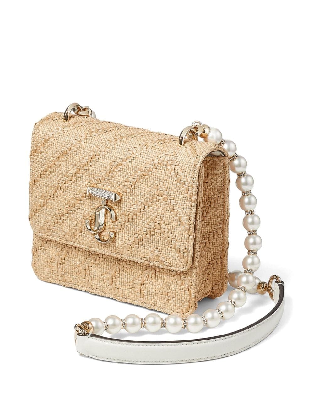 Jimmy Choo small Avenue raffia shoulder bag - Image 3