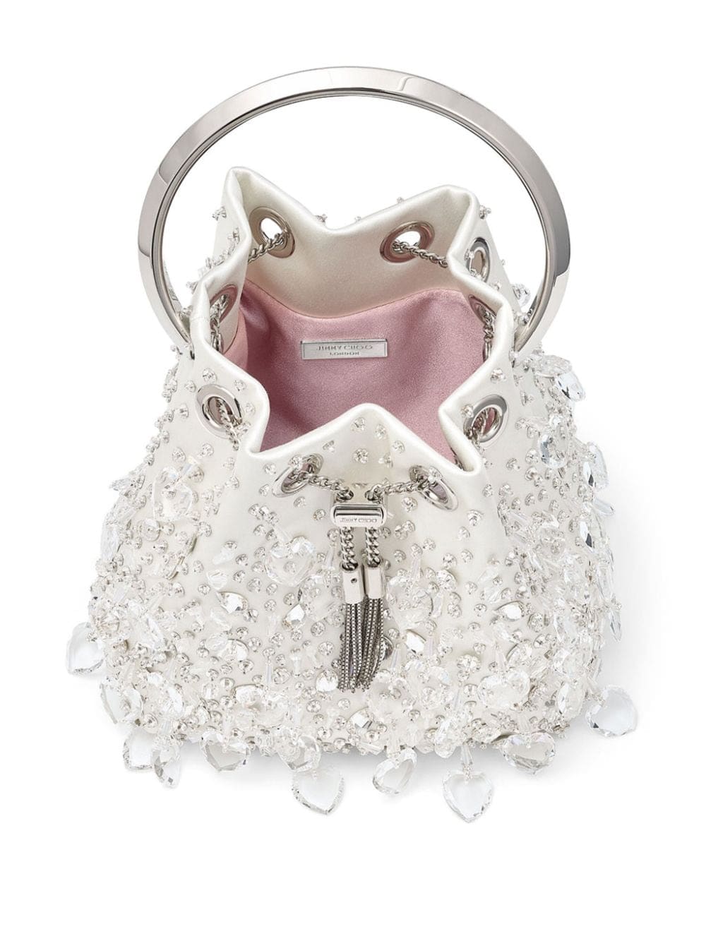 Jimmy Choo Bon Bon crystal-embellished bucket bag - Image 5