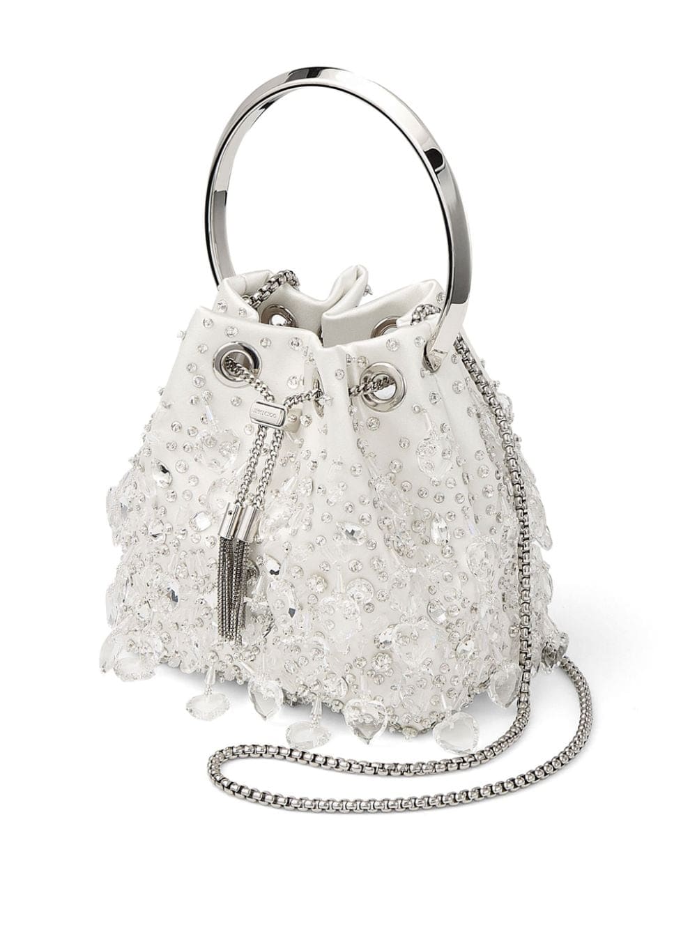 Jimmy Choo Bon Bon crystal-embellished bucket bag - Image 3