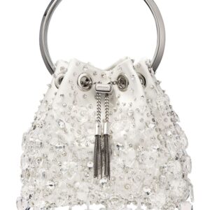 Jimmy Choo Bon Bon crystal-embellished bucket bag