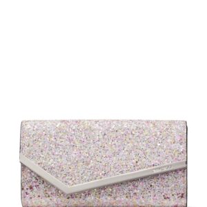Jimmy Choo Emmie glitter clutch bag