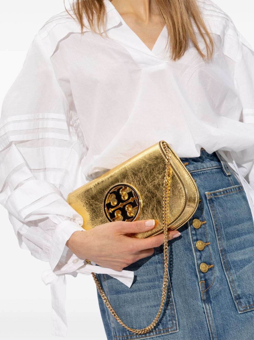 Tory Burch Reva metallic-effect shoulder bag - Image 2