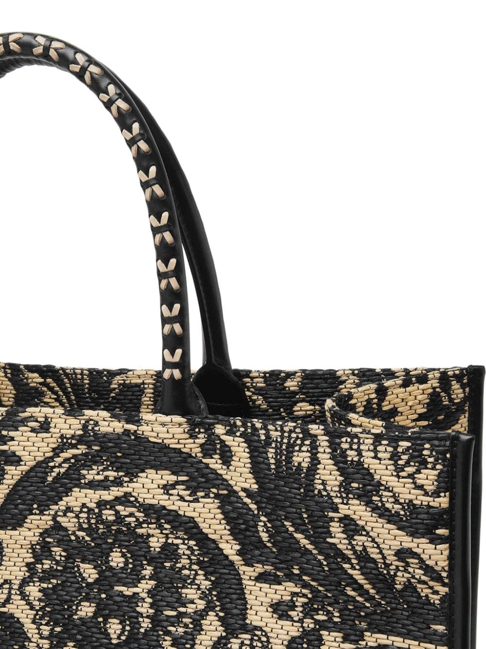 Versace large Barocco Athena raffia tote bag - Image 5