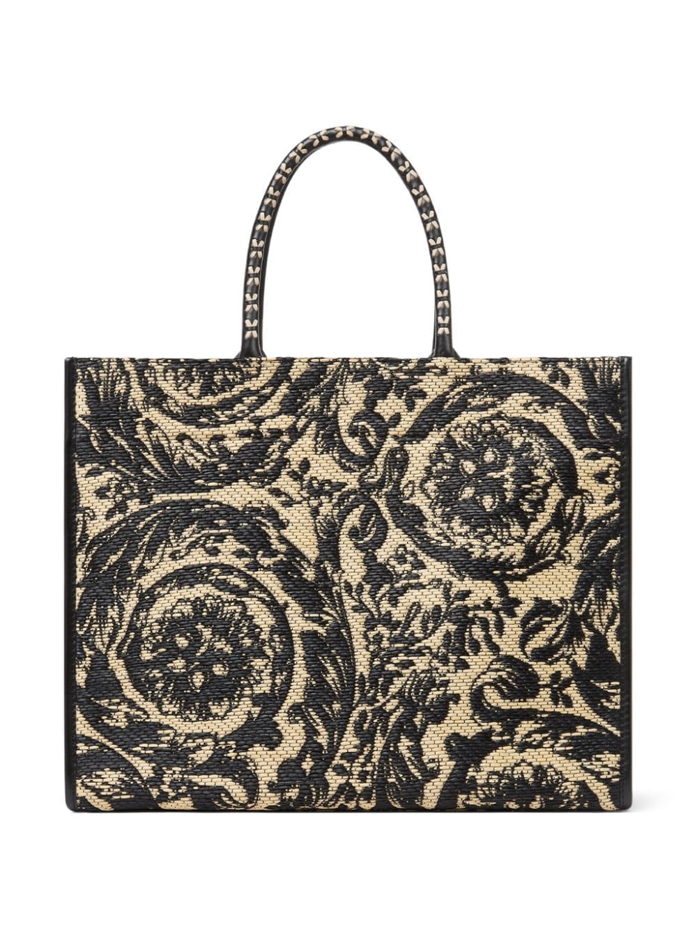 Versace large Barocco Athena raffia tote bag - Image 2