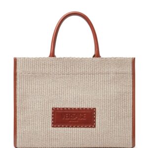 Versace Athena raffia tote bag