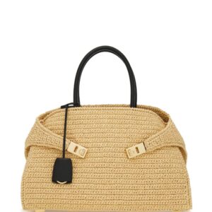 Ferragamo medium The Hug raffia tote bag