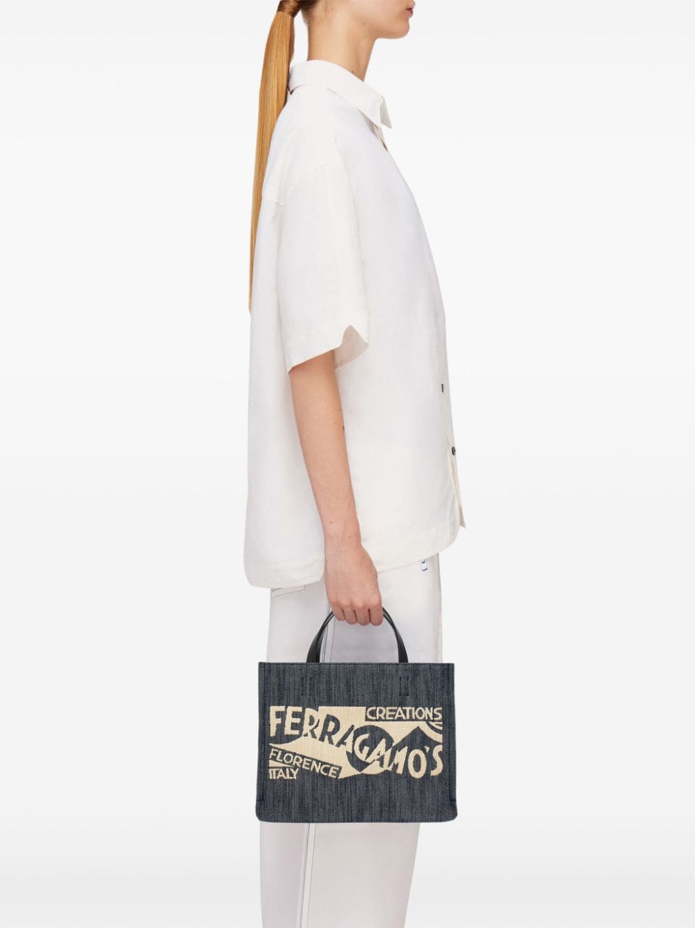 Ferragamo small Venna logo-embroidered tote bag - Image 2